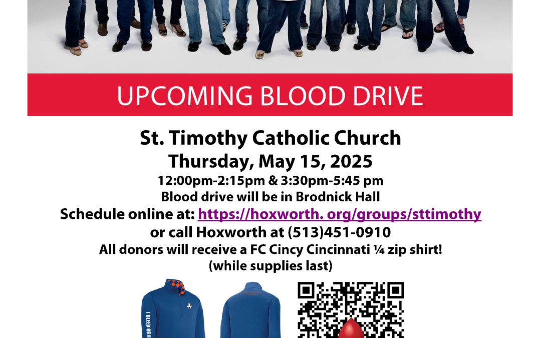 St. Timothy Upcoming Blood Drive