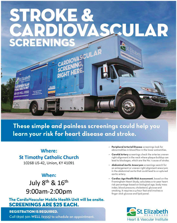 Stroke and Cardiovascular Screenings