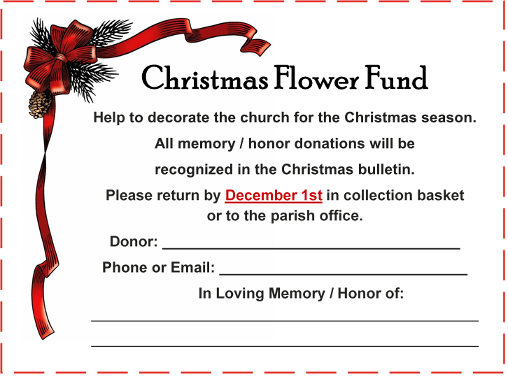 2026 Christmas Flower Fund Christmas Flower Fund