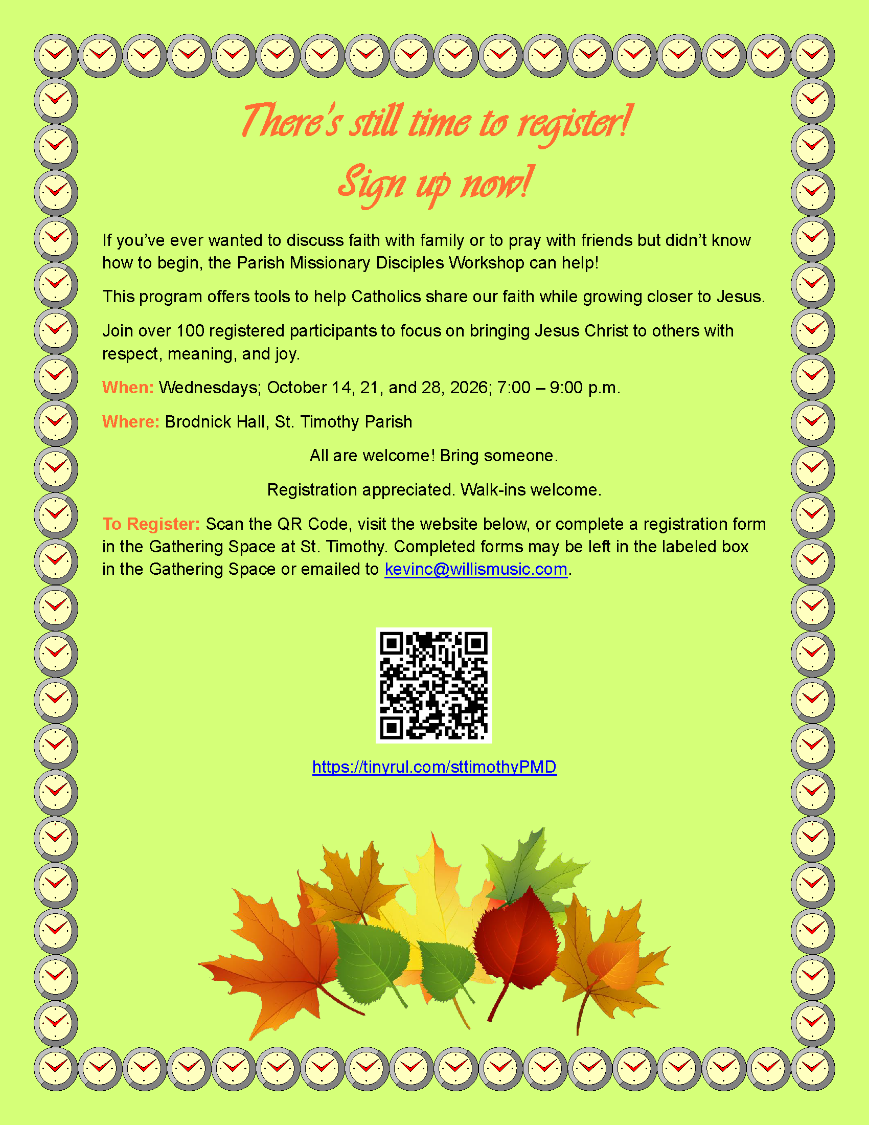 St. Timothy Worship Committee_ Parish Missionary Disciples Bulletin Announcement_3 St. Timothy Parish Missionary Disciples